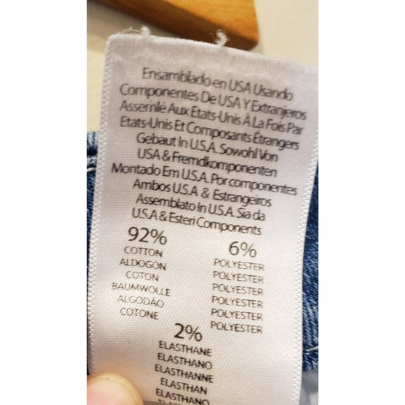 Mother Womens The Looker Graffiti Girl Distressed Blue Jeans 31 Comfort Stretch - Picture 11 of 16